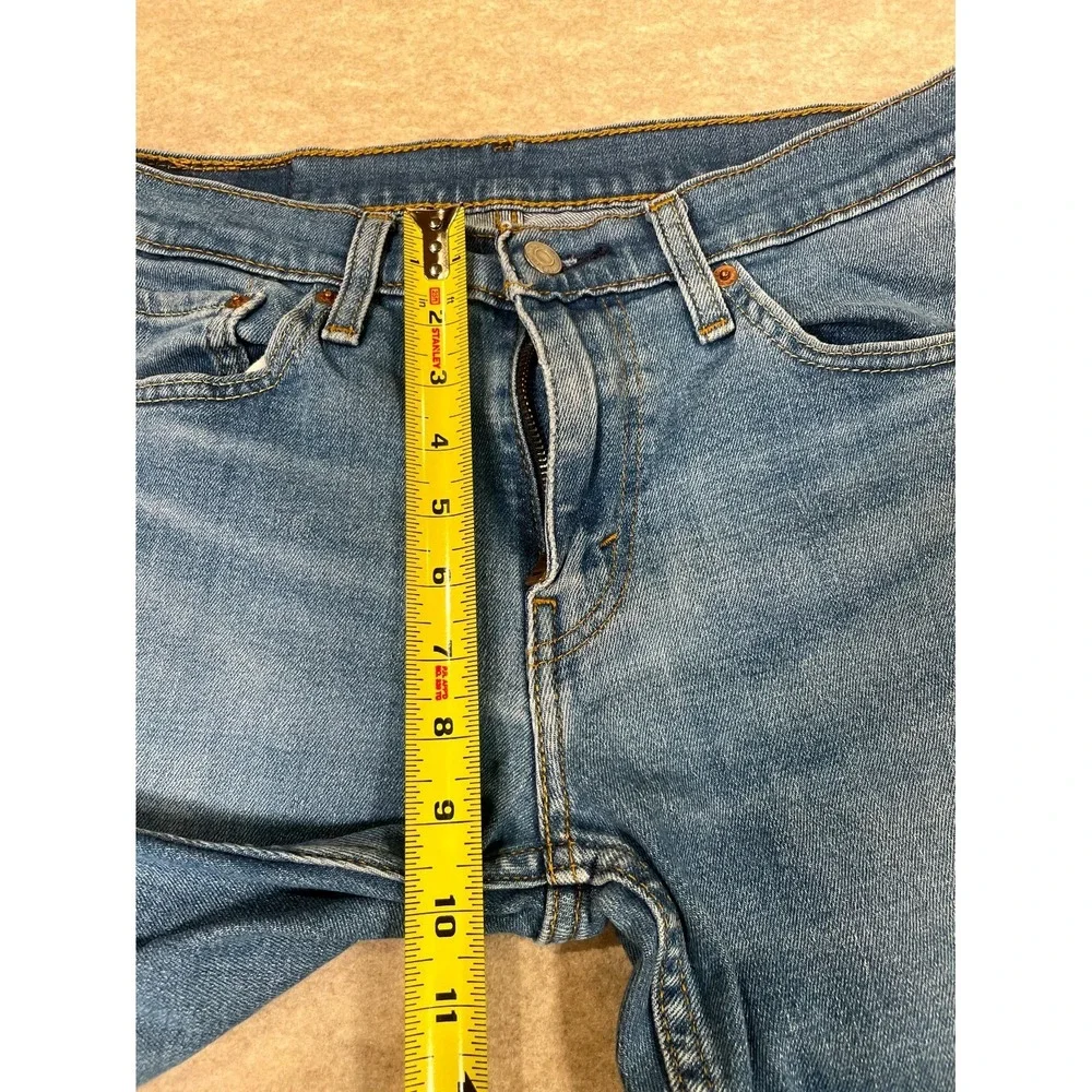 Levi's 511 Slim‎ Fit Jeans Mens 31x30 Blue Whiskering Denim Cotton Straight Leg